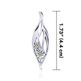 Silver Elegance Daisy Leaf Pendant TPD3343 - Jewelry
