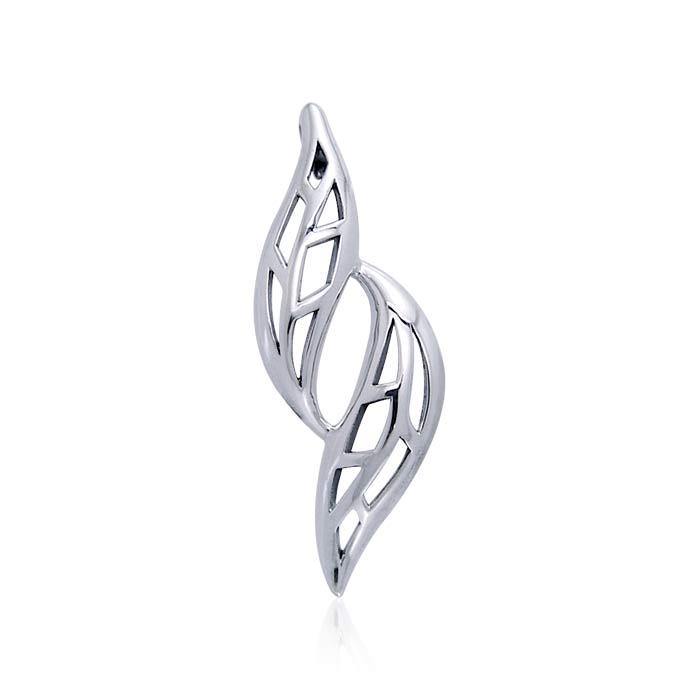 Leaf Sterling Silver Pendant TPD3344 - Jewelry