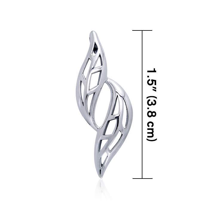 Leaf Sterling Silver Pendant TPD3344 - Jewelry
