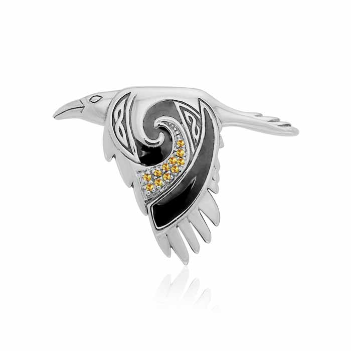 The Mythical Return of the Celtic Raven Pendant TPD3381