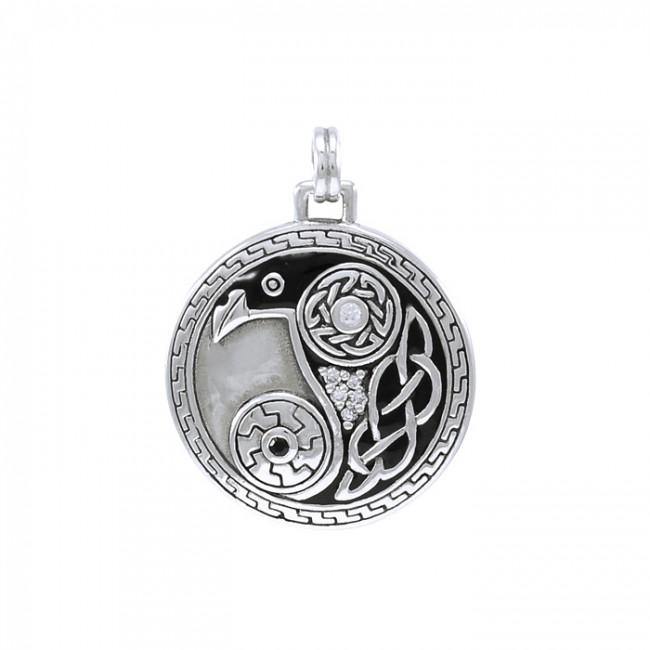 Celtic Yin Yang Raven Pendant TPD3383 - Jewelry