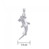 In the deep blue sea with the hammerhead sharks ~ Sterling Silver Jewelry Pendant TPD3406 - Jewelry