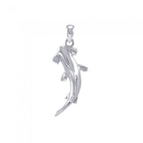 In the deep blue sea with the hammerhead sharks ~ Sterling Silver Jewelry Pendant TPD3406 - Jewelry