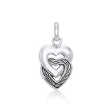 Twin Heart Silver Pendant TPD3409 - Jewelry