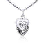 Twin Heart Silver Pendant TPD3409 - Jewelry