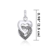 Twin Heart Silver Pendant TPD3409 - Jewelry