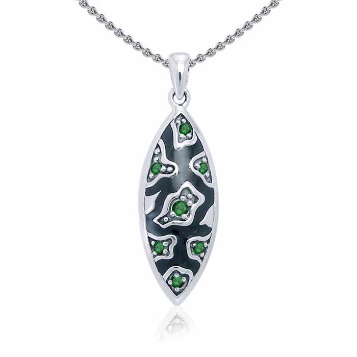 Safari Silver Pendant with Gemstone and Enamel TPD3411 - Jewelry