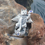 Celtic Cat Angel Moon Pendant TPD342