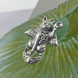 Celtic Cat Angel Moon Pendant TPD342 - Jewelry