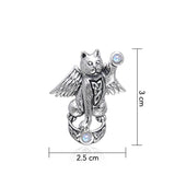 Celtic Cat Angel Moon Pendant TPD342