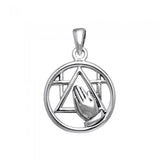 Prayer AA Symbol Silver Pendant TPD349