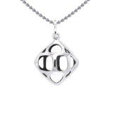 Bold Filigree in Square Shape Silver Pendant TPD3515 - Jewelry
