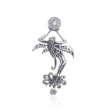 Fairy Flower Silver Pendant TPD3533 - Jewelry