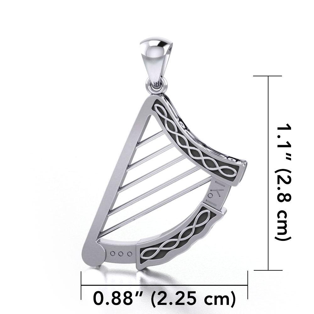 Celtic Knotwork Harp Pendant TPD3540 - Jewelry