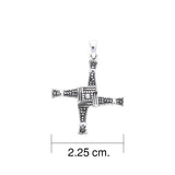 Saint Brigids Cross Silver Pendant with Marcasite TPD3561 - Jewelry