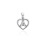 Celtic Trinity Heart Silver Pendant TPD3562 - Jewelry