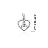 Celtic Trinity Heart Silver Pendant TPD3562 - Jewelry