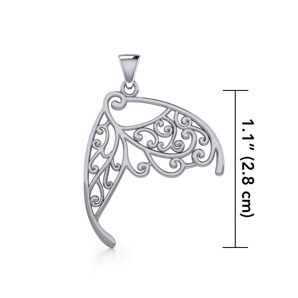 Butterfly Wing Silver Pendant TPD3586 - Jewelry