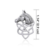 Silver Horsehead Knotwork Pendant TPD360