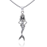 Beloved Mystique and Allure of the Sea Mermaid ~ Sterling Silver Jewelry Pendant TPD3624 - Jewelry