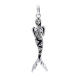 Mermaid Sterling Silver Pendant with Gemstone Tail TPD3625 - Jewelry