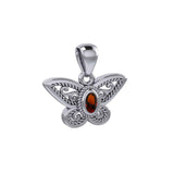 Life's colorful transformation ~ Sterling Silver Jewelry Butterfly Pendant with Gemstone TPD3685 - Jewelry