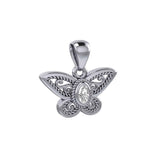 Life's colorful transformation ~ Sterling Silver Jewelry Butterfly Pendant with Gemstone TPD3685 - Jewelry