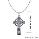 Large Celtic Cross Silver Pendant TPD3693