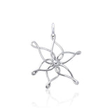 Organic Star Shape Sterling Silver Pendant TPD3701
