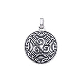 Celtic Silver Spiral Pendant TPD370 - Jewelry