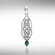 Celtic Knotted Hearts Gemstone Pendant TPD3716 - Jewelry