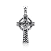 Small Celtic Cross Sterling Silver Pendant TPD3722