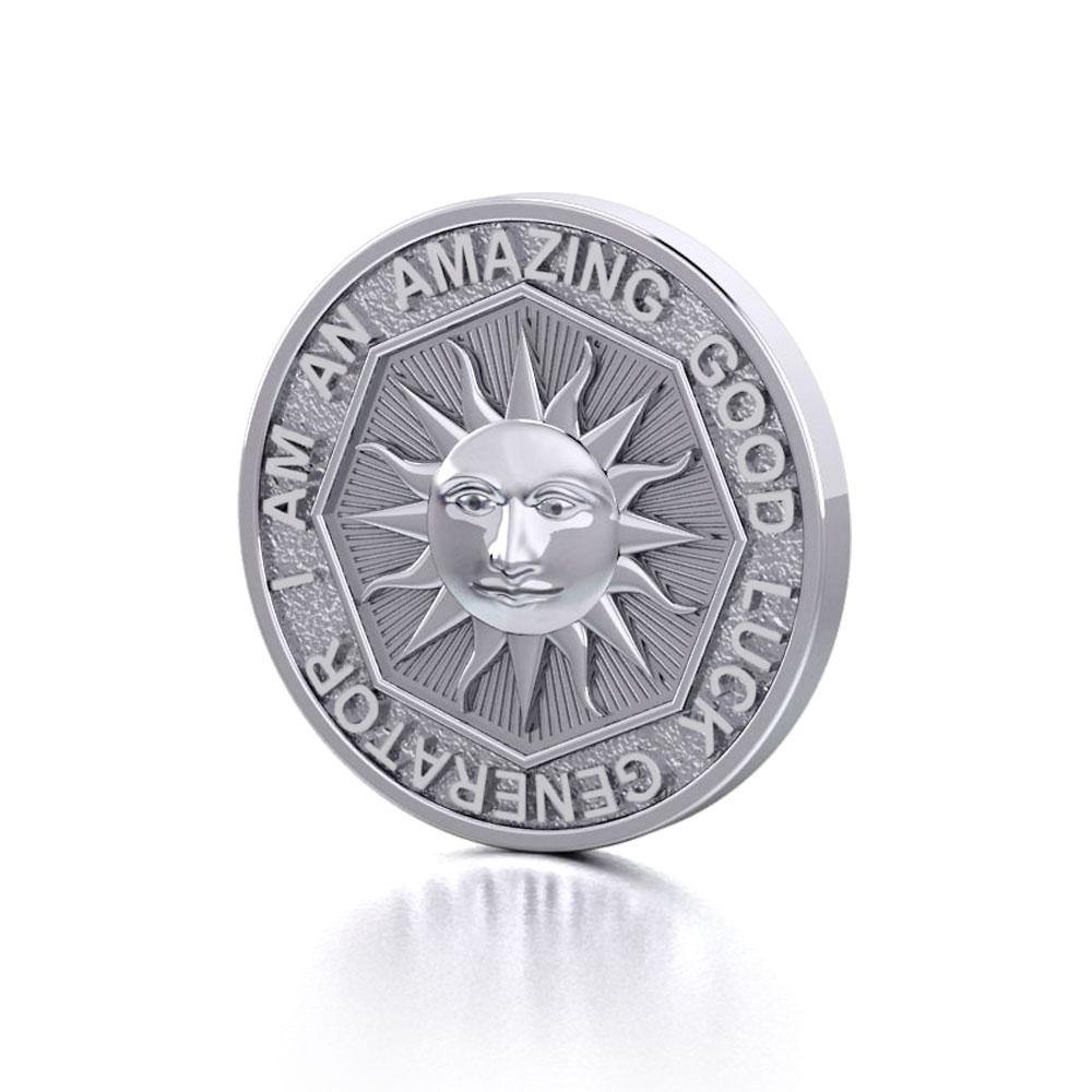 I am an Amazing Good Luck Generator Silver Large Empower Coin TPD3731 - Jewelry
