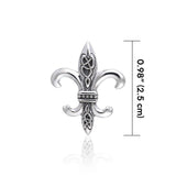 Celtic Knots Fleur De Lis Silver Pendant TPD381 - Jewelry