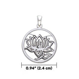 Hollow Lotus Silver Pendant TPD3847 - Jewelry