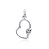 Celtic Love Heart Knot Silver Pendant TPD3854 - Jewelry