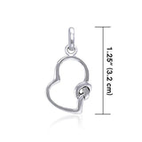Celtic Love Heart Knot Silver Pendant TPD3854 - Jewelry