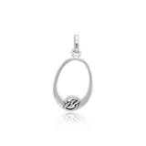 Oval Celtic Silver Pendant TPD3855 - Jewelry