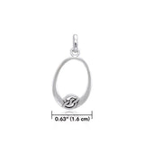 Oval Celtic Silver Pendant TPD3855 - Jewelry