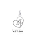 Celtic Heart Silver Pendant TPD3856 - Jewelry