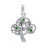 Deep and Modern Tree of Life ~ Sterling Silver Jewelry Pendant TPD3891 - Jewelry