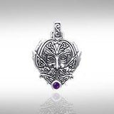 Green Man Silver Pendant TPD391 - Jewelry