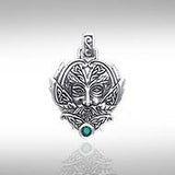 Green Man Silver Pendant TPD391 - Jewelry