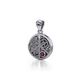 Keep an eye on the powerful steampunk ~ Sterling Silver Pendant with a Gemstone TPD3926 - Jewelry
