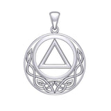 Celtic AA Recovery Silver Pendant TPD3936 - Jewelry