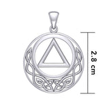 Celtic AA Recovery Silver Pendant TPD3936