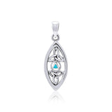 AA Recovery With Trinity Knot Silver Pendant TPD3937 - Jewelry
