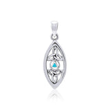AA Recovery With Trinity Knot Silver Pendant TPD3937