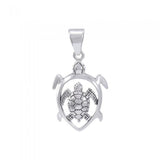Loffwehead Turtle Sterling Silver Pendant TPD3942 - Jewelry
