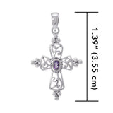 Victorian Cross Gemstone Pendant TPD3956 - Jewelry